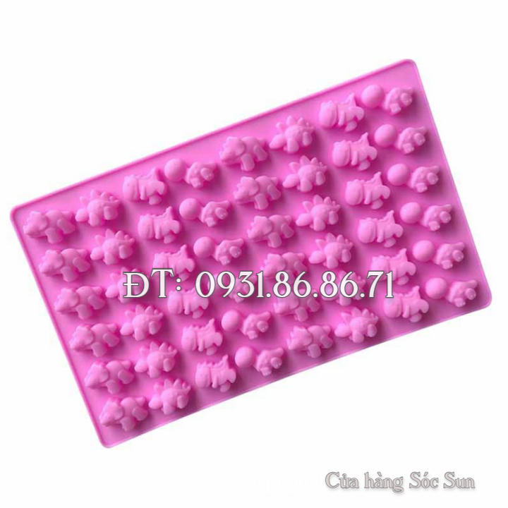 Khuôn silicon 48 con khủng long – Mã số 1431