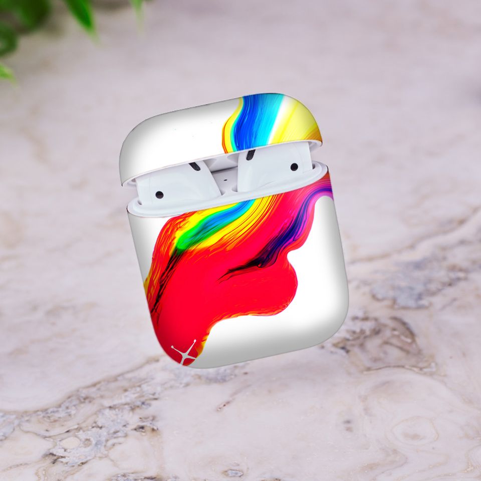 Miếng dán skin chống bẩn cho tai nghe AirPods in hình thiết kế - atk287 (bản không dây 1 và 2