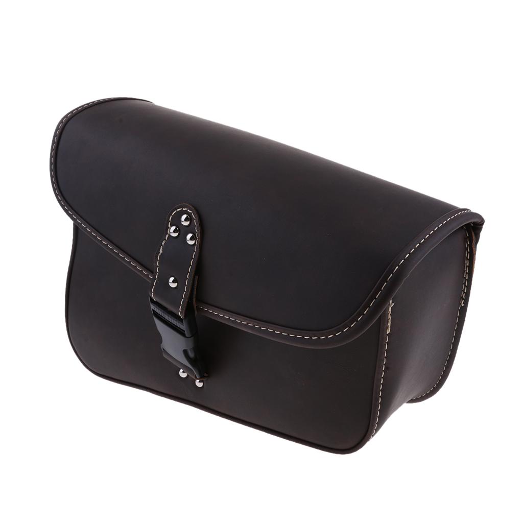 Left & Right PU Leather Solo Saddle Bag for 2004-2013 Harley Sportster XL883 XL1200