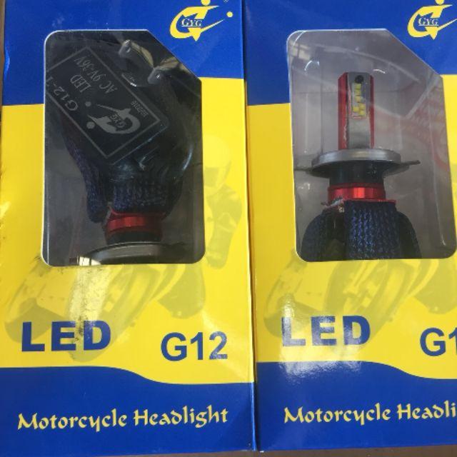 Bóng pha led cao cấp G12 ( 12 tim led ) / Bóng đèn led chân H4