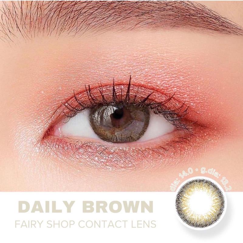 Kính Áp Tròng Daily Brown 14.0mm - FAIRY SHOP CONTACT LENS - độ cận 0 đến 8