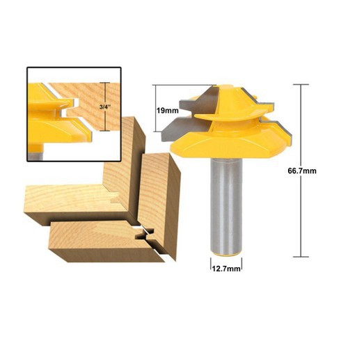 Mũi Ghép Góc Vàng 1/2*1-3/8 - Mũi chuyên dụng cho các sản phẩm cắt sâu, không bám gỗ giúp đẩy mũi khoan nhẹ nhàng