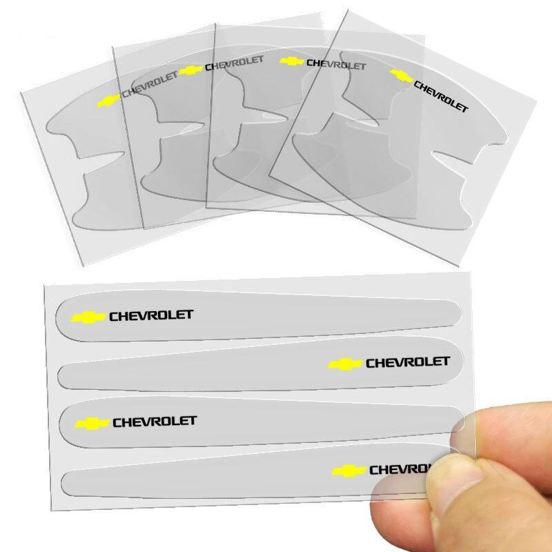 Set 8 Miếng Dán Bảo Vệ Tay Nắm Cửa Xe Hơi Chevrolet Cruze Cruze Spark Aveo Captiva Trailblazer Colorado
