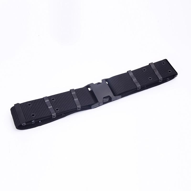 Thắt lưng chiến thuật mới Nylon Nylon Automatic Khóa điều chỉnh đai Quân đội Điên săn bắn ngoài trời Training Hỗ trợ vòng eo Hỗ trợ 125cm Color: As shown