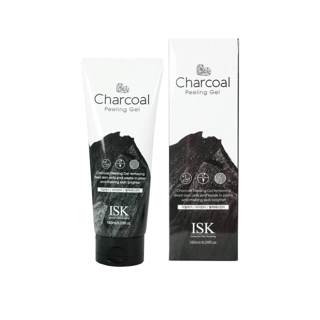 Tẩy Tế Bào Chết Mặt Dạng Gel ISK Charcoal Peeling Than Hoạt Tính Giảm Bã Nhờn Làm Sạch Da Dung Tích 180ml