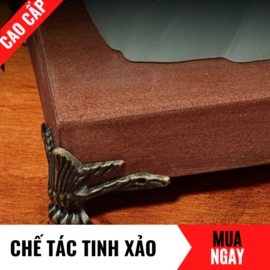 Tượng Ngựa Trang Trí Phong Thủy Bằng Đá Băng Ngọc Cao 34cm