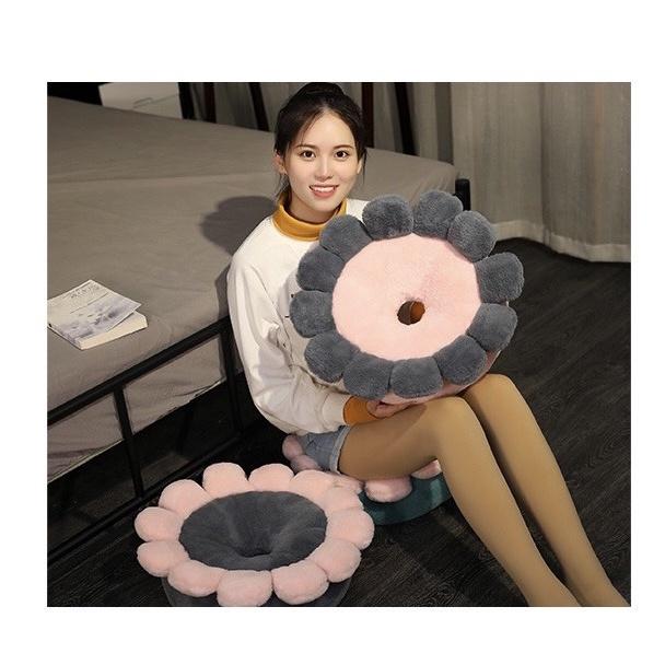 Đệm Ngồi Bệt / Gối Tựa Lưng / Lót Ghế Văn Phòng Hình Hoa Cao 10Cm SBK191