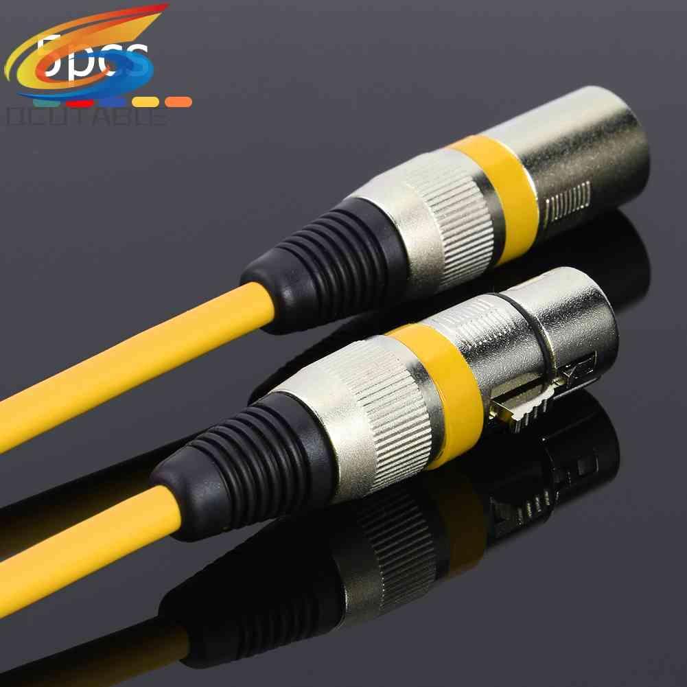 Set 5 Dây Cáp Âm Thanh 3Pin XLR Mạ Bạc