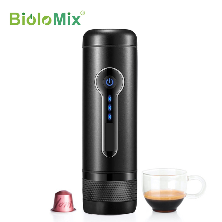 Máy pha cà phê dùng pin cầm tay Biolomix GC-CP010 Tương thích với viên nén Nespresso nhỏ gọn - HÀNG NHẬP KHẨU