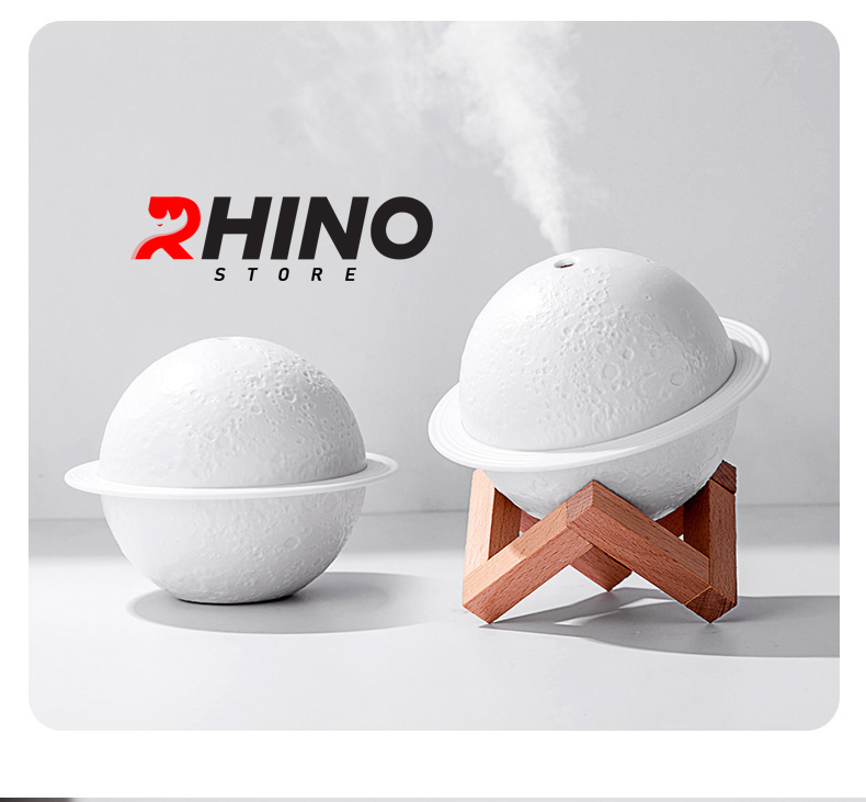 Hình ảnh Máy phun sương tinh dầu tạo ẩm Rhino H301 hình mặt trăng, dung tích 200ml, nhỏ gọn - Hàng chính hãng