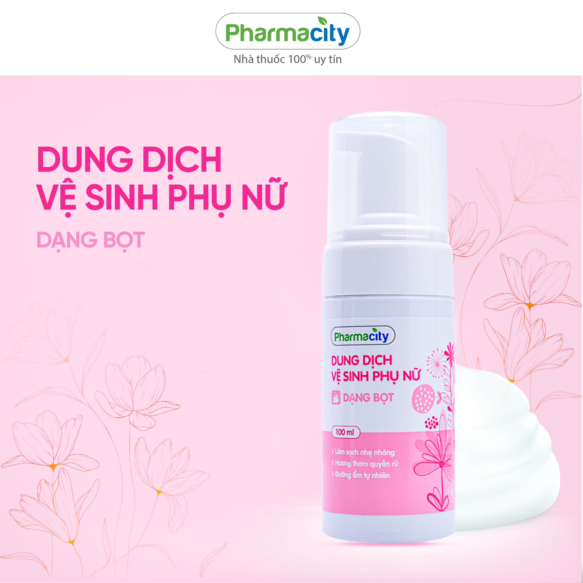 Bọt vệ sinh phụ nữ Pharmacity