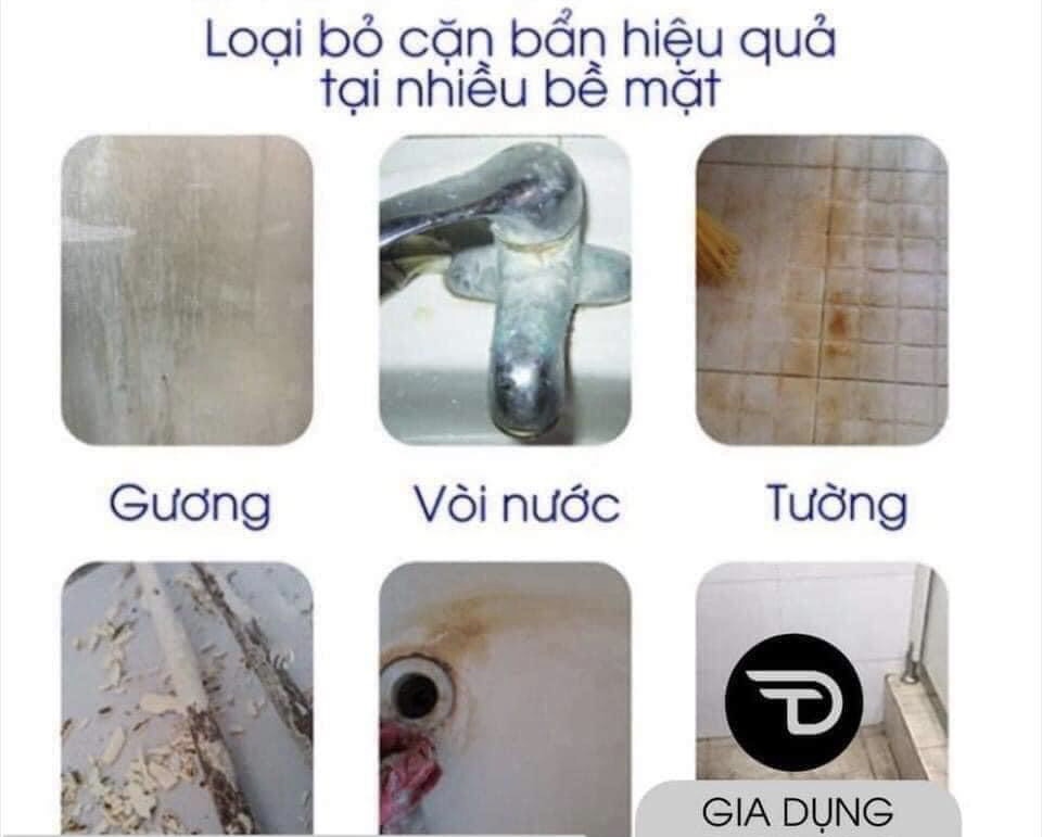 Chai xịt tẩy cặn canxi, gỉ sét