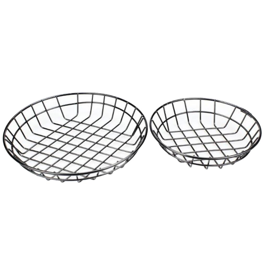 3x L Metal Fast Food Baskets Restaurant Serving for Sandwiches Fries Chips
