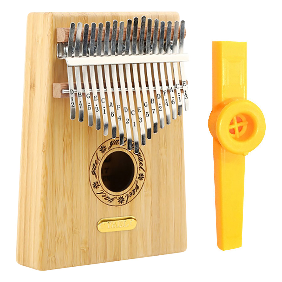 Đàn Kalimba 17 Phím Gỗ Trúc Yael Y17B Kèm Kèn Kazoo