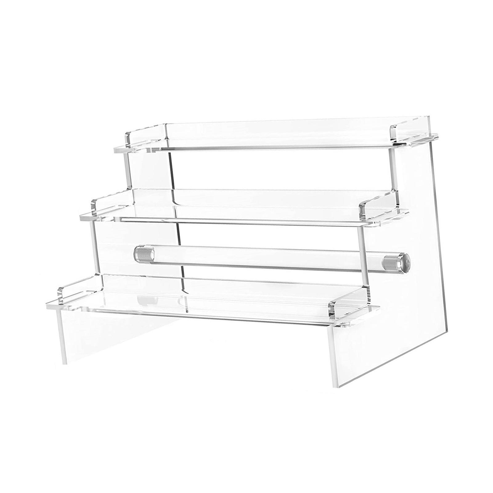 3 Tier Acrylic Display Riser Jewellery Display Stand for Perfume Figure Toys