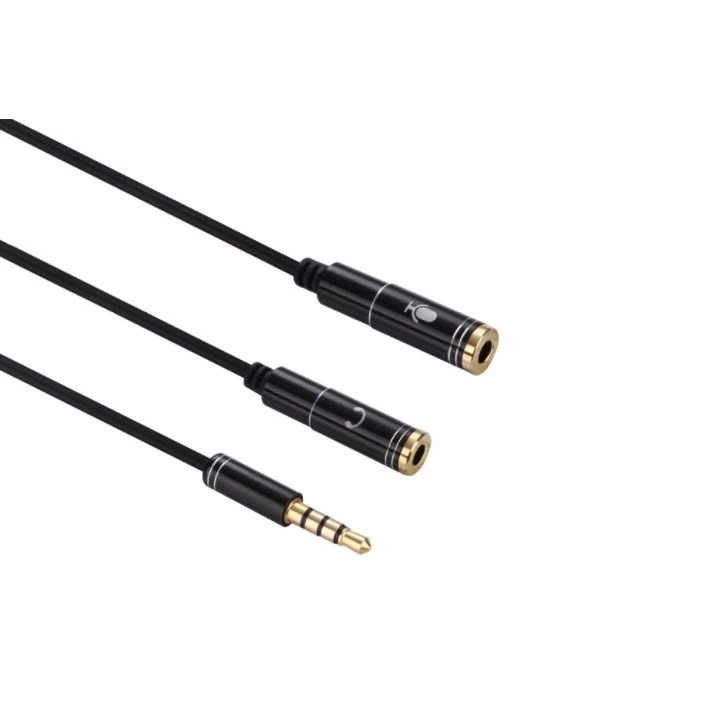 Cáp Chia Jack Thành Mic Headphone - Giao Màu Ngẫu Nhiên - Hàng Nhập Khẩu