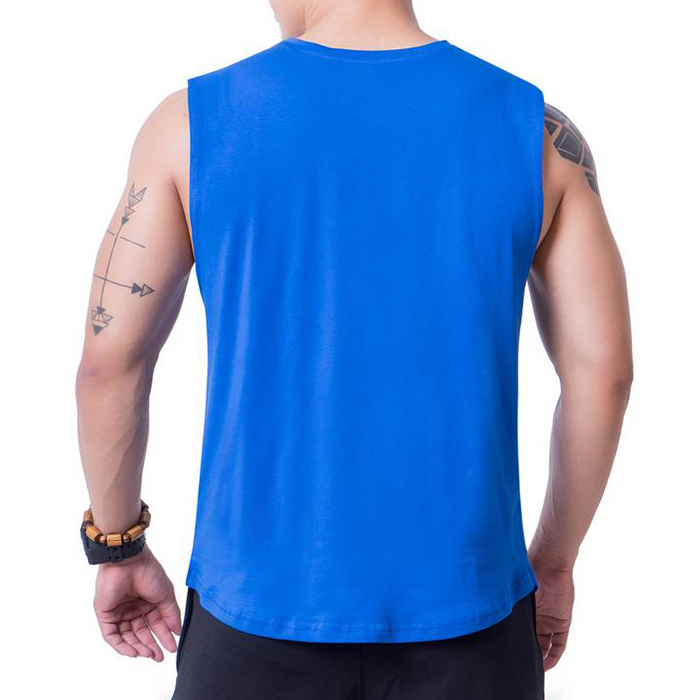 Áo Tank-top Tập Gym Nam Fitme Cotton FAGMCT-BI (Xanh bích)