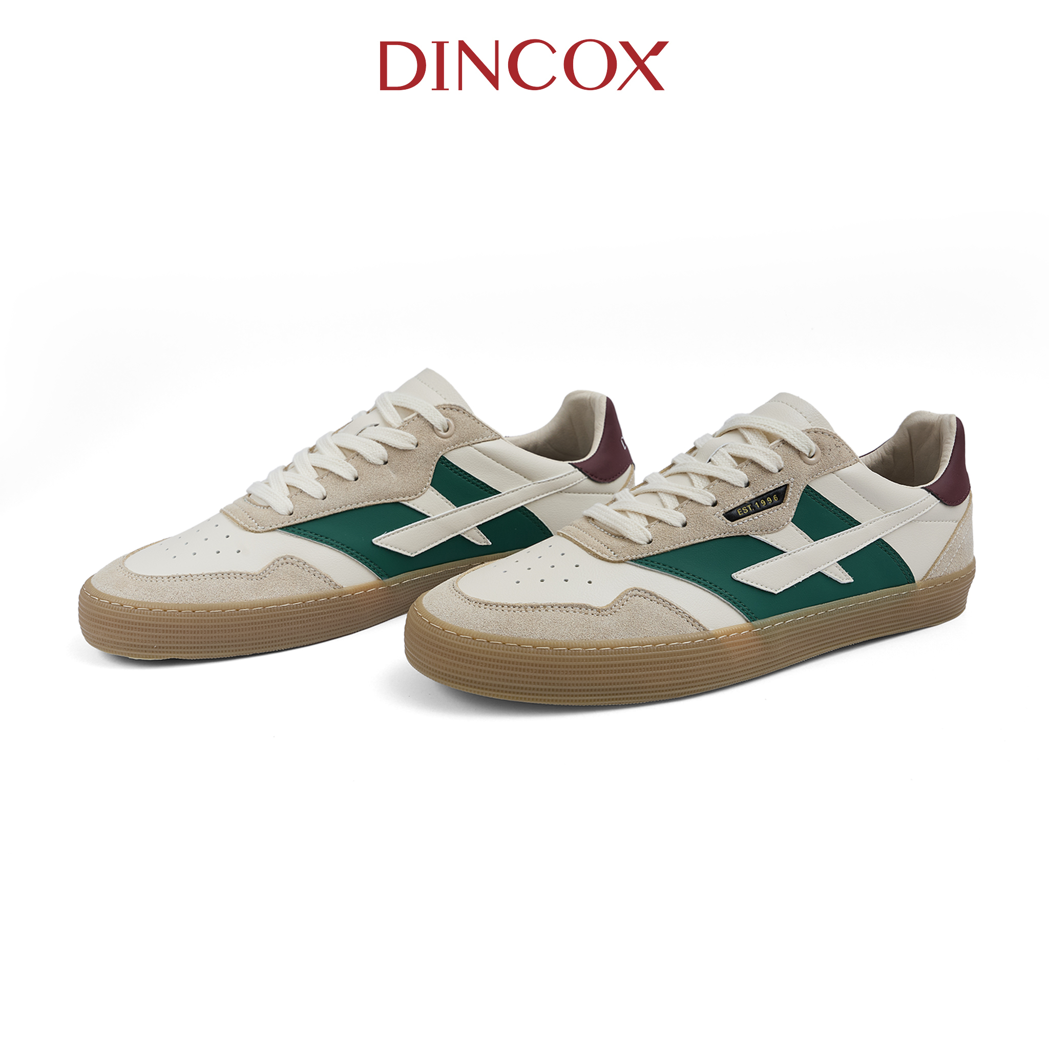 [NEW ARRIVAL] Giày Sneaker Nam Nữ DC48 URBAN MOSS Dincox Shoes Đế Bằng - Da phối Suede Cao Cấp