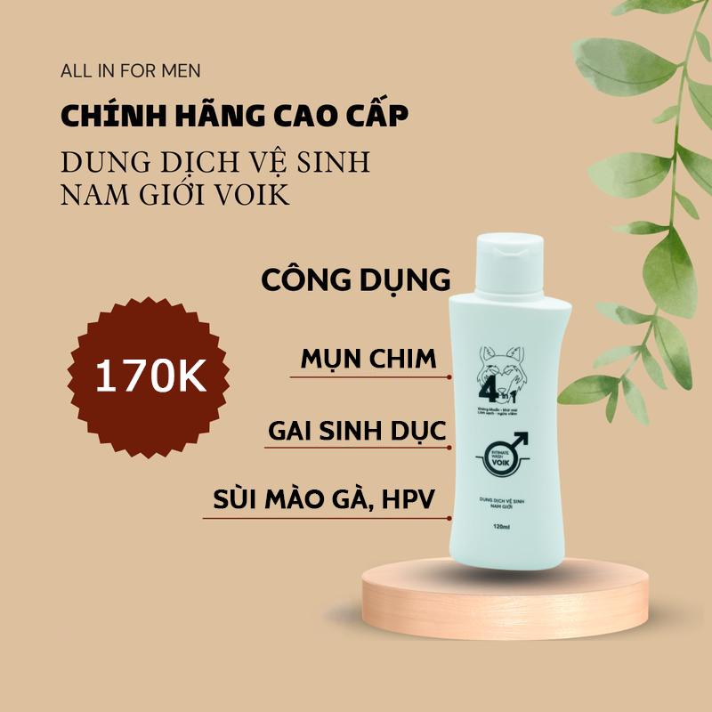 Dung dịch vệ sinh nam OnLy chống viêm nhiễm nấm ngứa, mụn chim mụn sinh dục, ngăn sùi mào gà vi khuẩn HPV 100ml