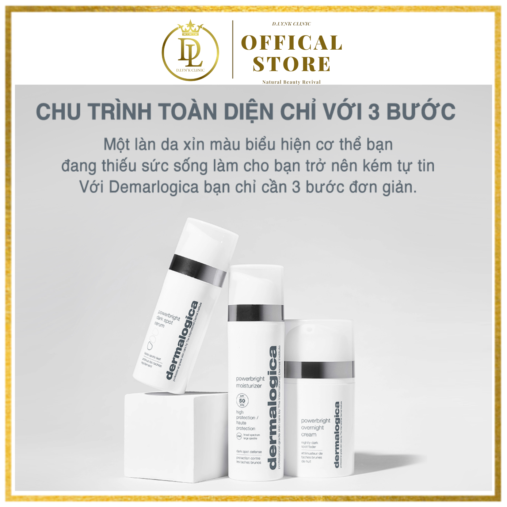 Kem chống nắng kết hợp dưỡng ban ngày giúp tăng độ ẩm, ngăn xuất hiện đốm đen Dermalogica Powerbright Moisturizer SPF50 50ml