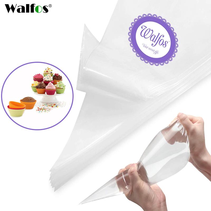 WALFOS 100 CHIẾC Bánh Ngọt Túi TỰ Nấu Ăn Cho Bánh Kem Trang Trí Đầu Fondant Bánh Ngọt Túi Dụng Cụ Nhà Bếp Làm Bánh Phụ Kiện
