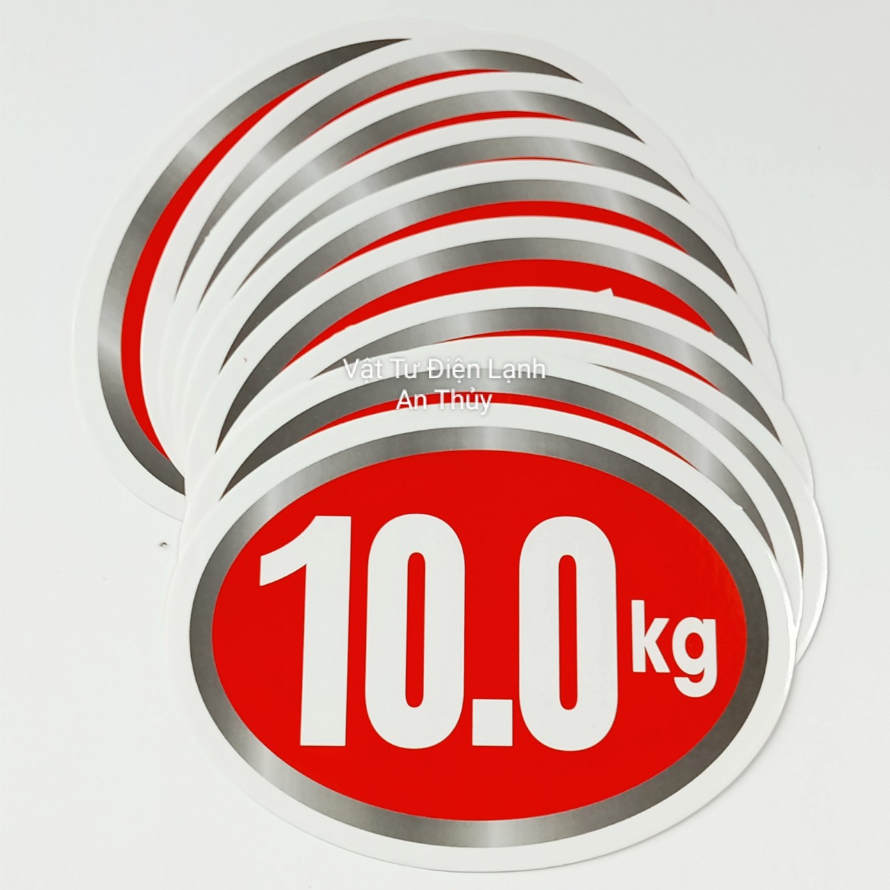 Combo 10 tem 10.0kg dán máy giặt - Tem KG máy giặt - Tem số máy giặt - Tem trang trí máy giặt - Tem trọng lượng máy giặt