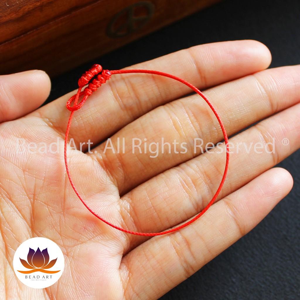 Vòng Tay Thắt Dây  Đỏ Handmade  - Nhiều Size Lựa Chọn, Vòng Tay Phong Thuỷ - Bead Art