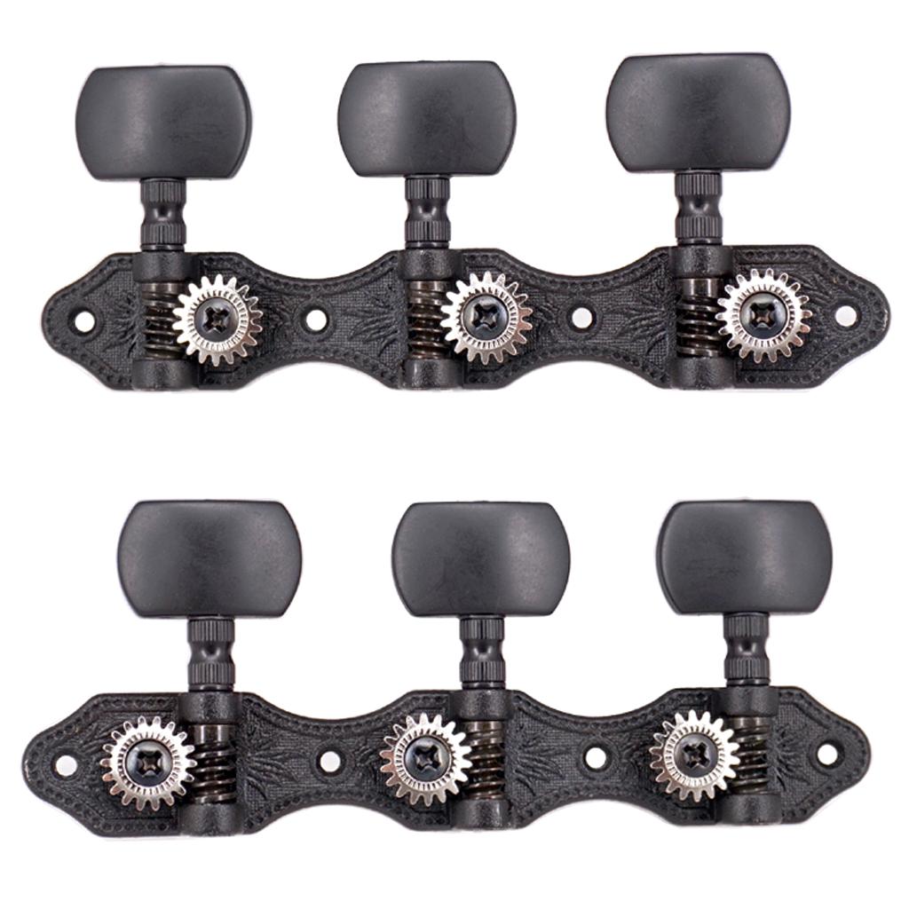 Sunnimix 6 Kim Loại Chỉnh Chốt Chìa Khóa 3 + 3 1:18 Tỷ Lệ Bánh Răng Cho 6 Dây Đàn Guitar Cổ Điển