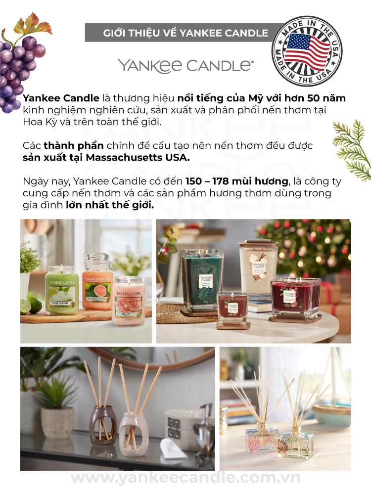 Nến hũ Yankee Candle size L - Soft Wool &amp; Amber (623g)