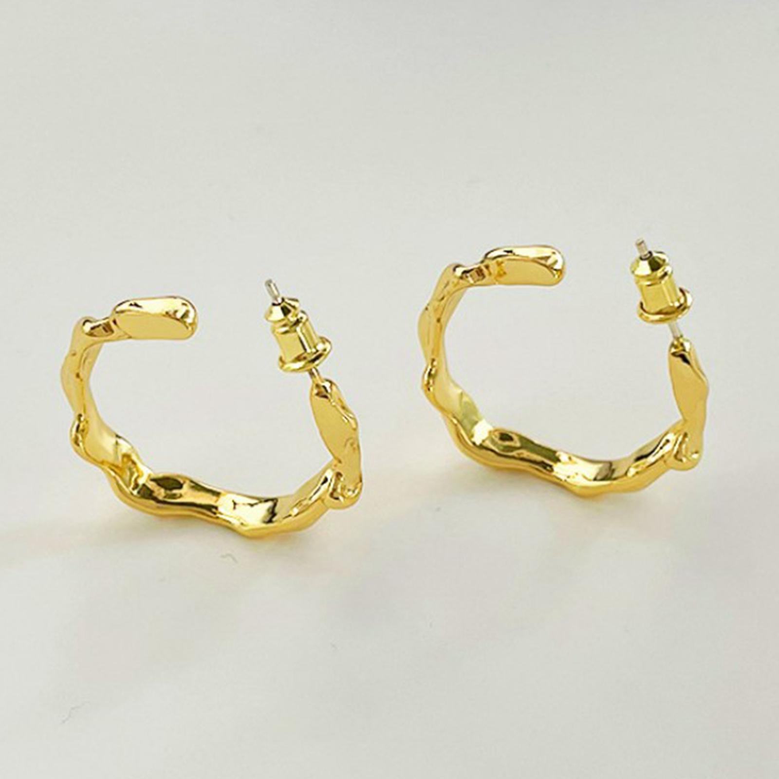 2x Earrings Irregular Beautiful Simple unique Jewelry Women