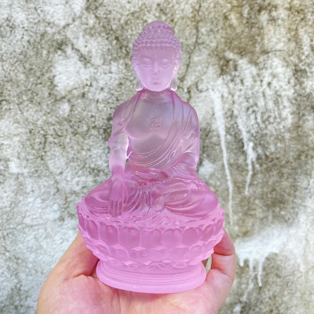 Tượng Phật Adida Lưu Ly 12cm Trang Trí Ô tô