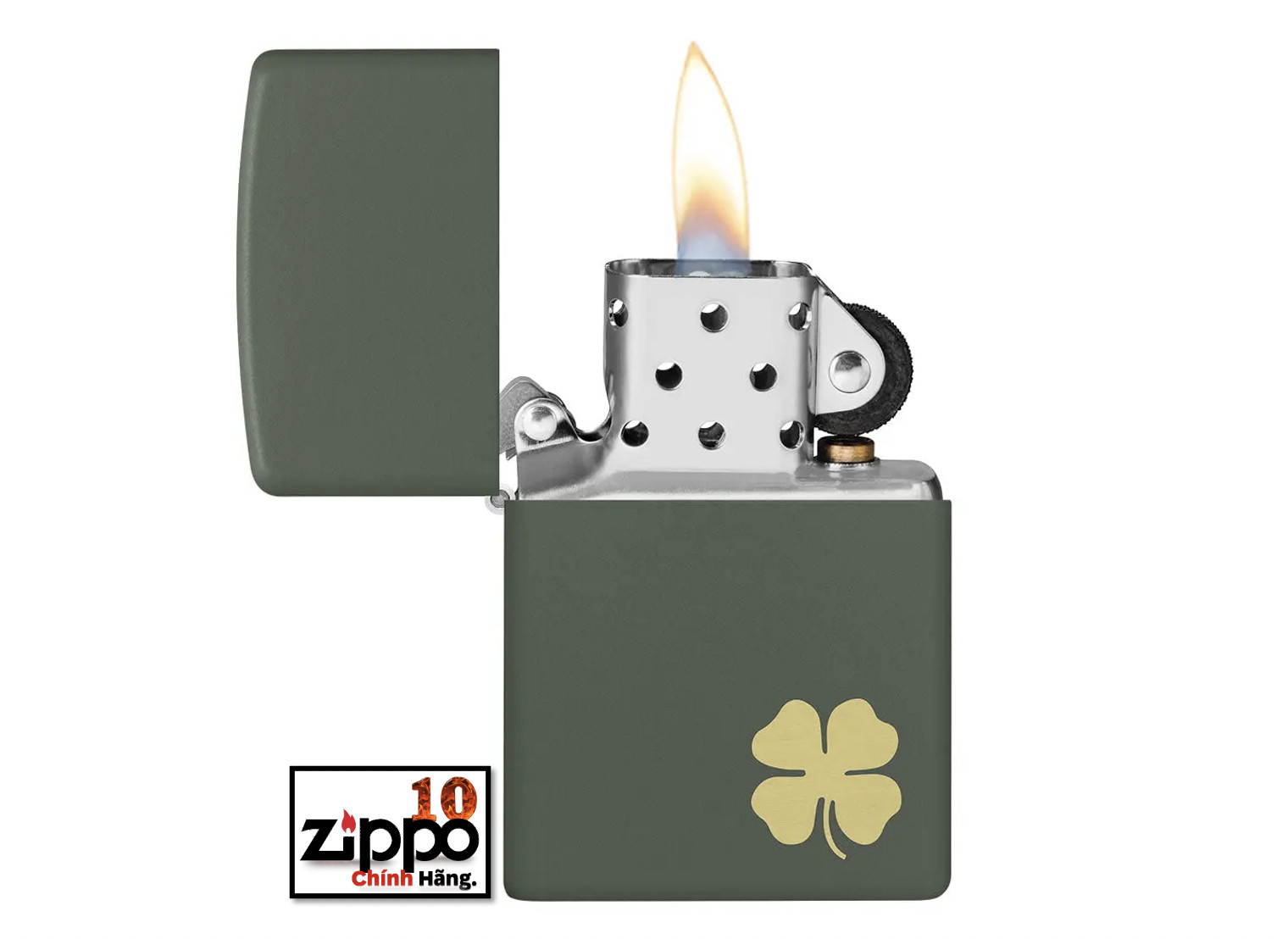 Bật lửa Zippo 49796 Four Leaf Clover - Chính hãng 100%
