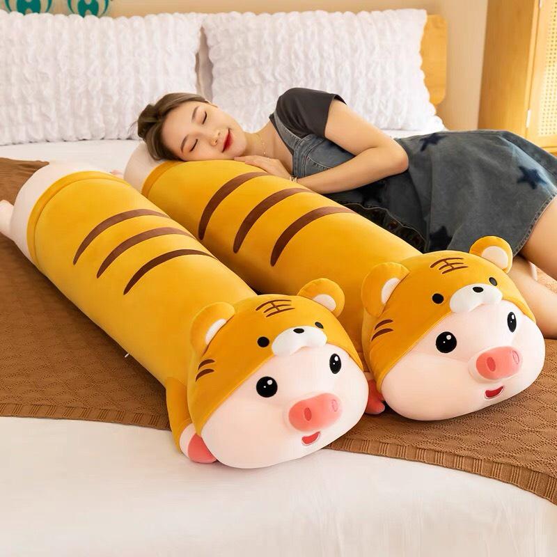 Gối bông ôm dài Heo hổ chất miniso mềm mịn, êm ái