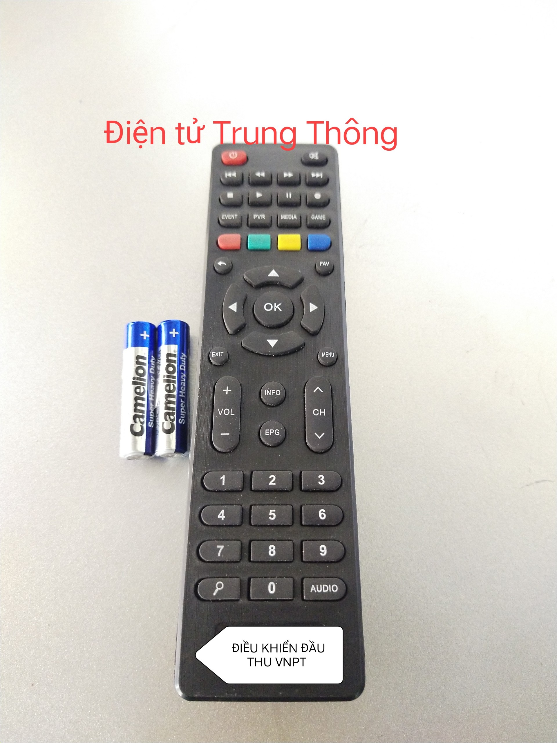 REMOTE ĐIỀU KHIỂN DÙNG CHO ĐẦU THU VNPT (Kèm pin AAA) 