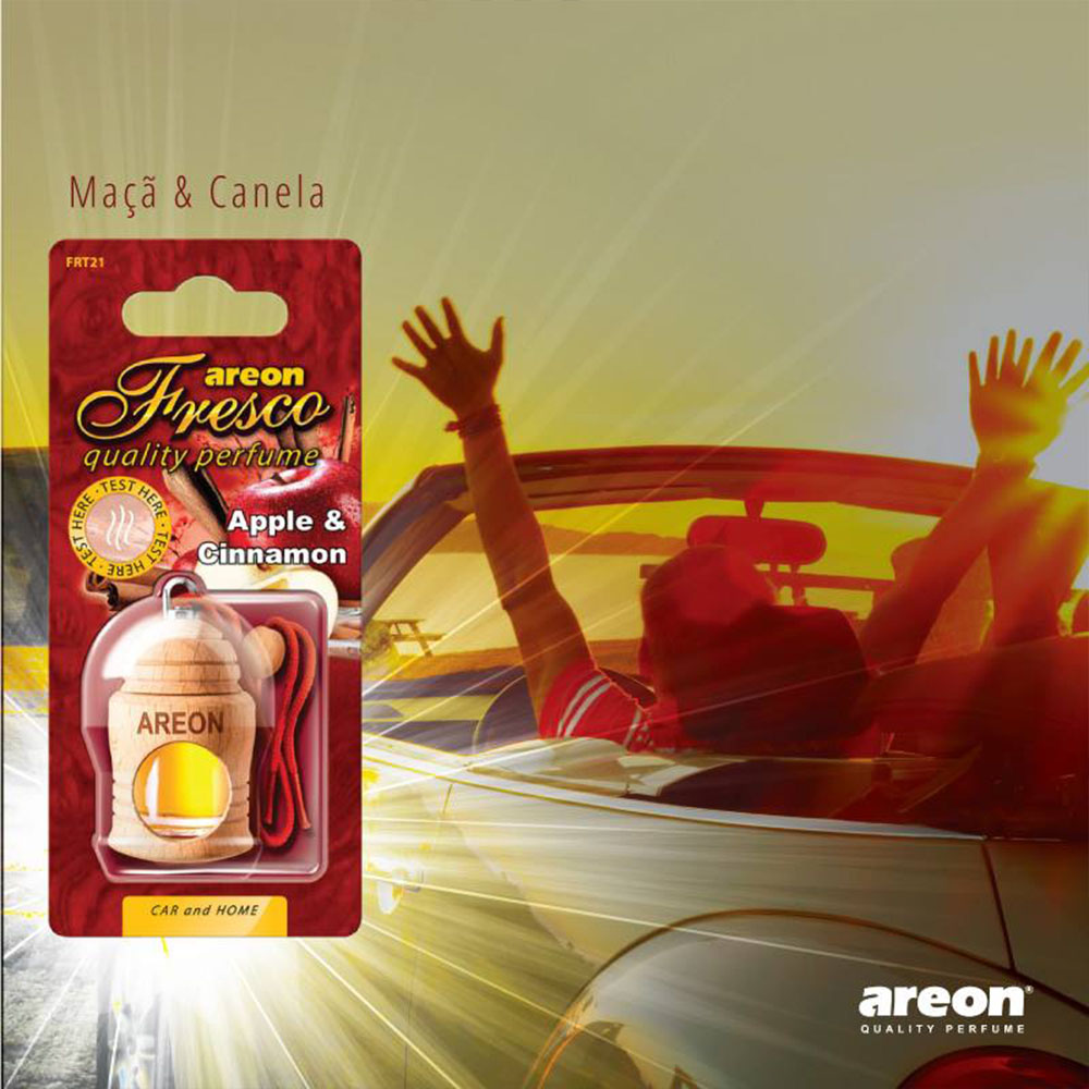 Tinh dầu treo xe hơi hương táo & quế – Areon Fresco Apple & Cinnamon
