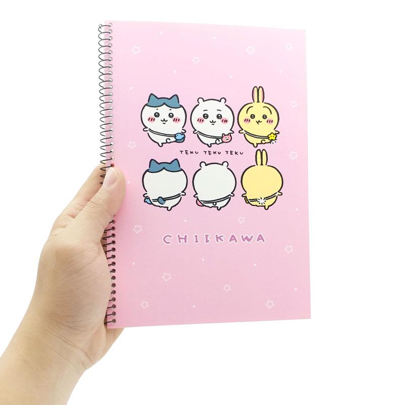 Sổ Lò Xo Mini Kẻ Ngang Chiikawa Ver.2 - Magic Channel MJ-01-243C - Màu Hồng