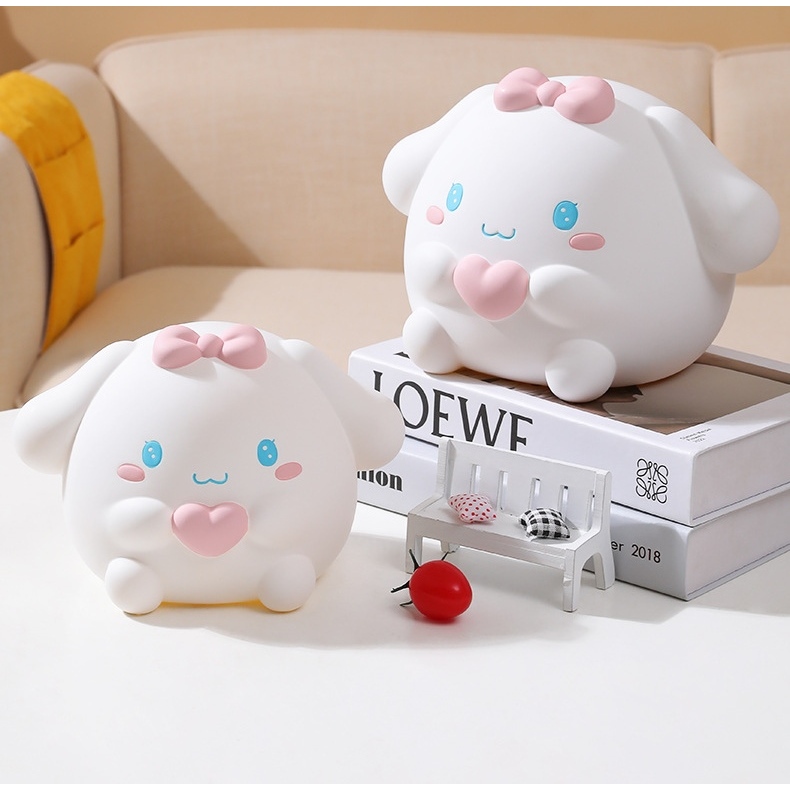 Ống Tiết Kiệm Thỏ Cinnamoroll Sanrio Trắng Trang Trí Quà Tặng Dễ Thương_ArtHouse