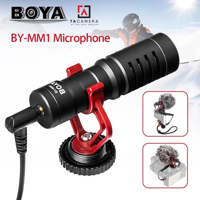 Micro Thu Âm Boya BY-MM1 dùng cho điện thoại và DSLR camera - Hàng Chính Hãng