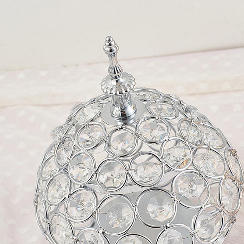 2 Pieces Crystal Crystal Tealight Candle Holder