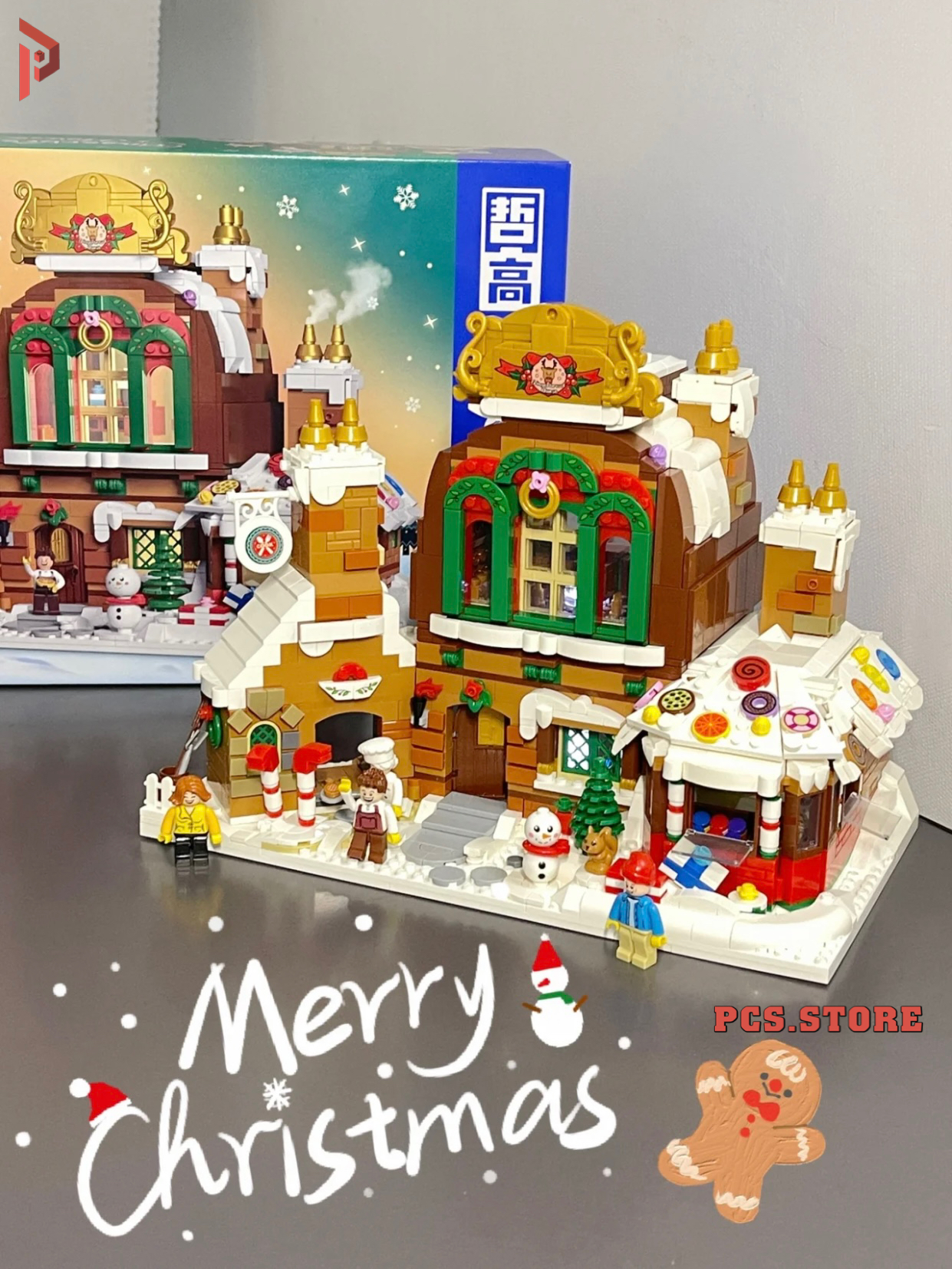Đồ Chơi Lắp Ráp Mô Hình Ngôi Nhà Bánh Gừng Noel - PCS STORE