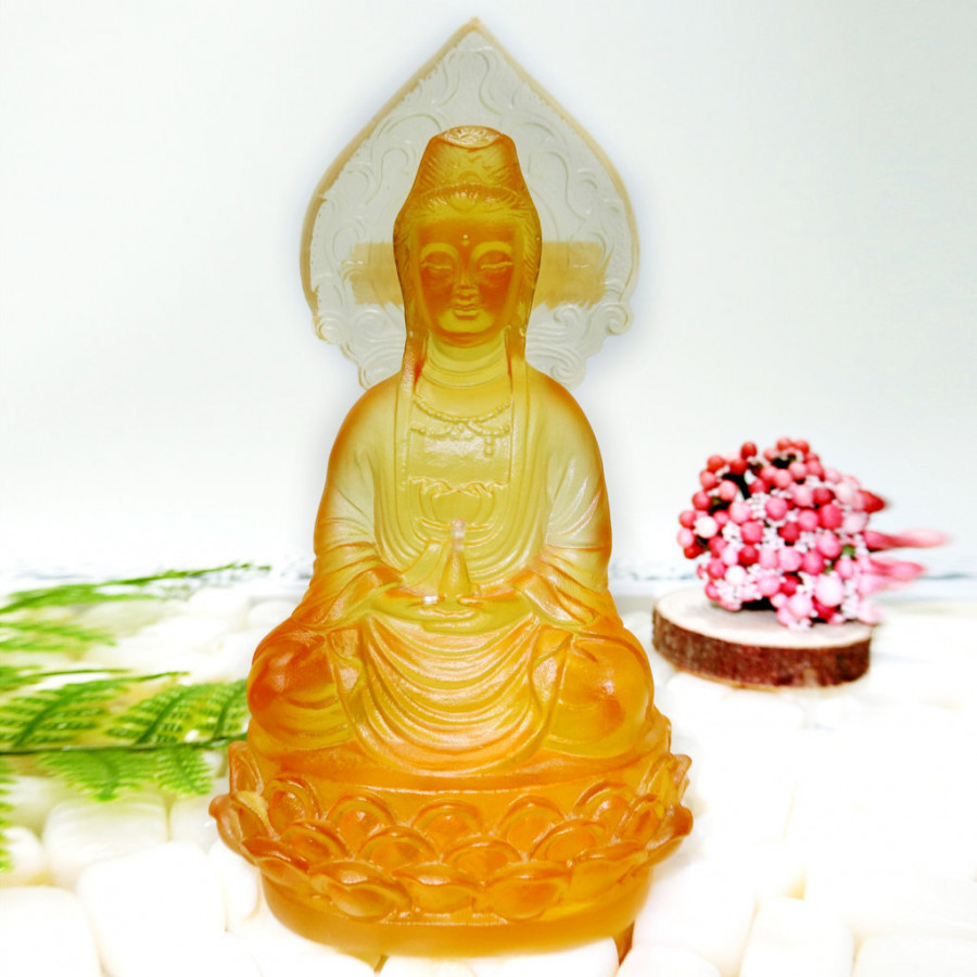 Tượng Phật Quan Âm  Lưu Ly Vàng