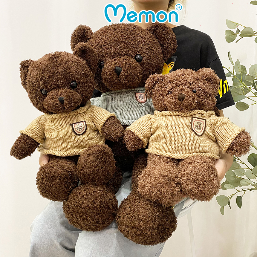 Gấu bông Teddy Head Tales cao cấp - Hàng chính hãng Memon - Đồ chơi thú nhồi bông Teddy Head Tales, Chất liệu Bông gòn PP 3D tinh khiết mềm mịn, đàn hồi đa chiều, bền đẹp, an toàn cho người sử dụng