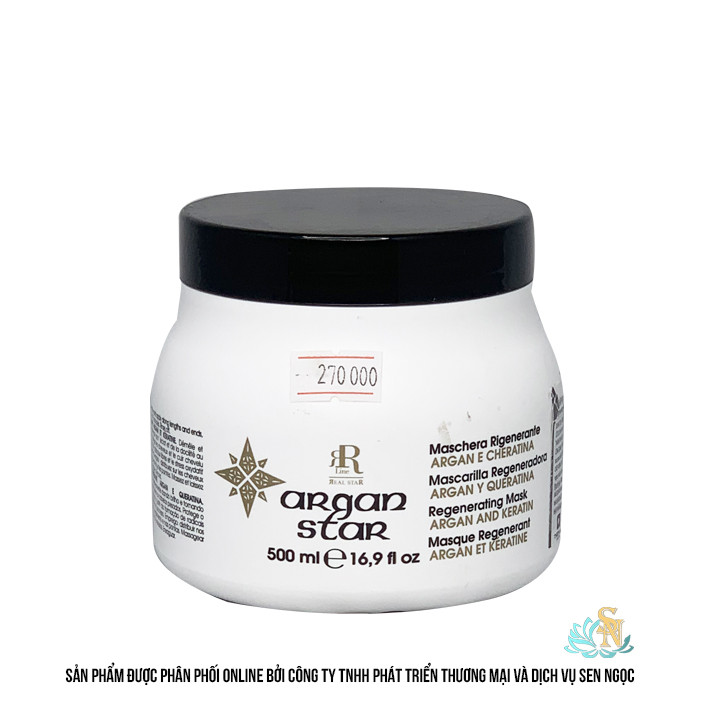 Dầu hấp dưỡng ẩm, phục hồi, mềm mượt Regenerating Mask Argan And Keratin 500ml RR17058