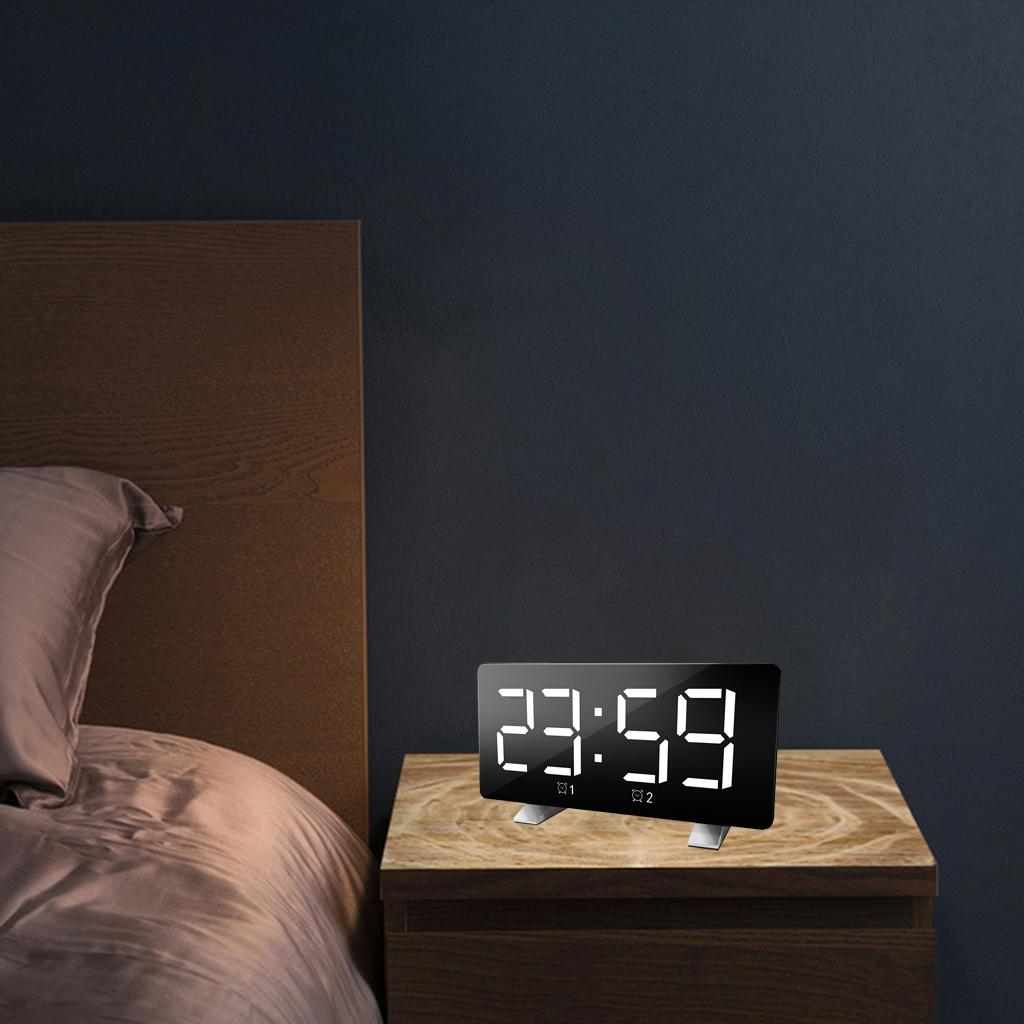 Alarm Clock USB Portable Desk Clocks Snooze Table Hotel  Bedroom