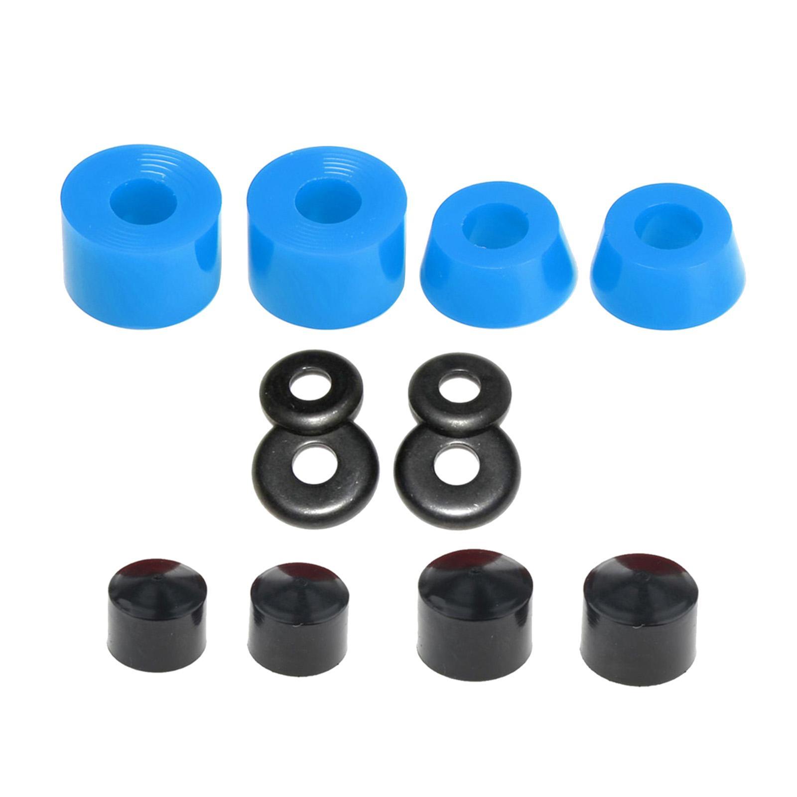 Skateboard Bushing Replacement Cups Washers Longboard Rebuild Kit Blue