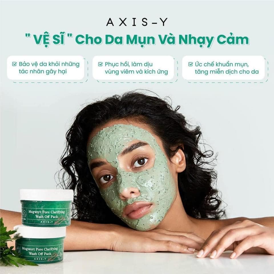 Mặt nạ ngải cứu làm sạch sâu, ngừa mụn Axis-Y Mugwort Pore Clarifying Wash Off Pack 100ml