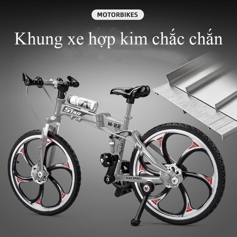 Mô hình xe đạp leo núi khung kim loại gấp gọn được tỷ lệ 1:8