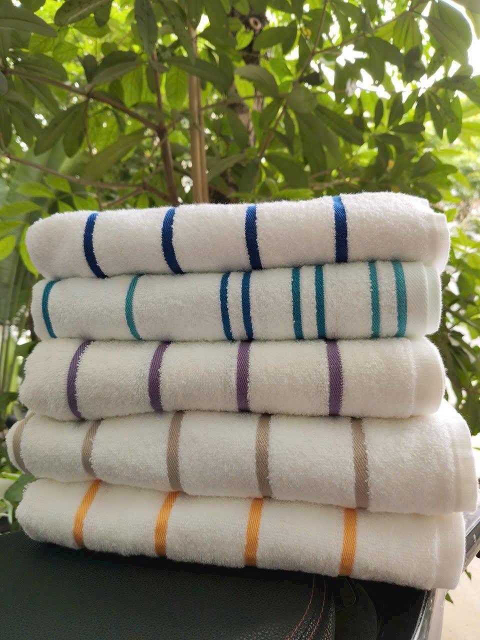 Khăn Tắm Biển Size 70x150cm 100% Cotton Khăn Tắm Khách Sạn Cao Cấp Xuất Khẩu Họa Tiết Kẻ Sọc