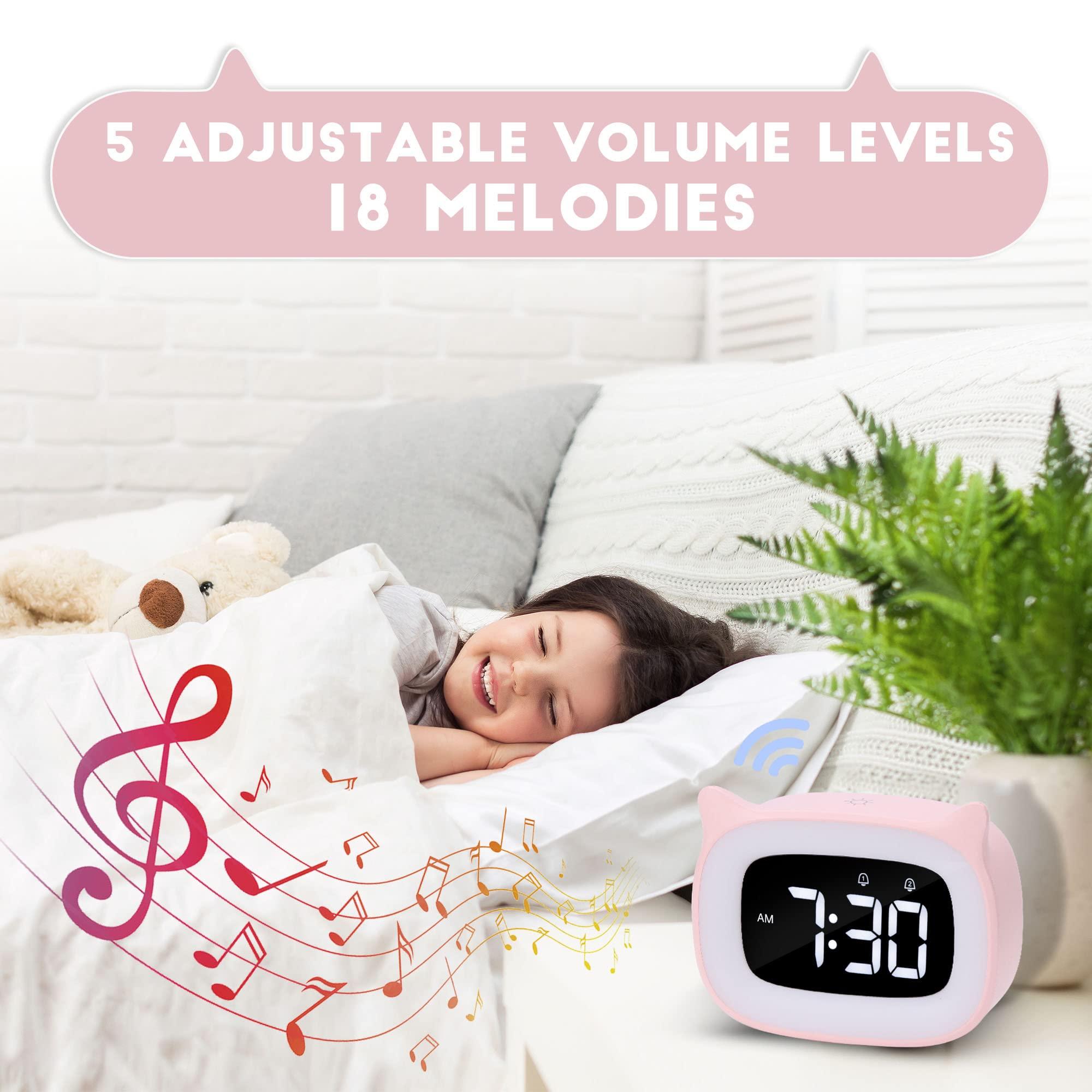 Đồng hồ báo thức kỹ thuật số, đồng hồ báo thức, đồng hồ báo thức với ánh sáng, đồng hồ báo thức cho trẻ ánh sáng đèn LED