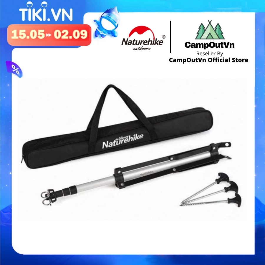 Đồ cắm trại giá treo đèn 3 chân Naturehike campoutvn NH17D015-J du lịch dã ngoại 1m94 xếp gọn chắn chắn có cọc giữ chân khi có gió A113